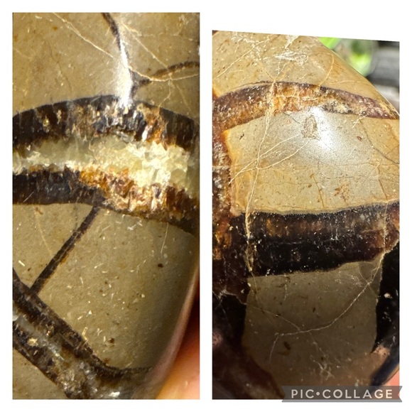 Beautiful Septarian heart shaped palm stone #2 - Picture 16 of 16
